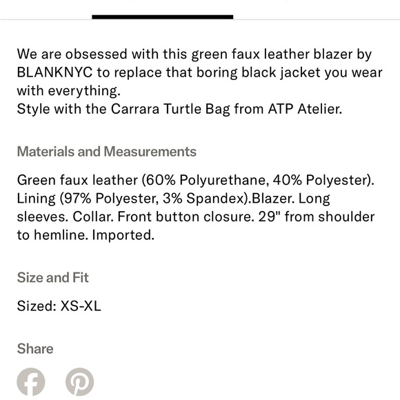 Blank NYC Olive Green Blazer - Picture 6 of 11